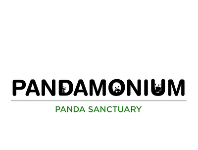 Panda Sanctuary Logo: Pandamonium dailylogochallenge logo panda