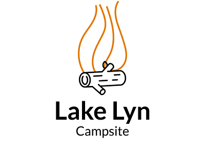 Flame Logo: Lake Lyn Campsite dailylogochallenge fire logo