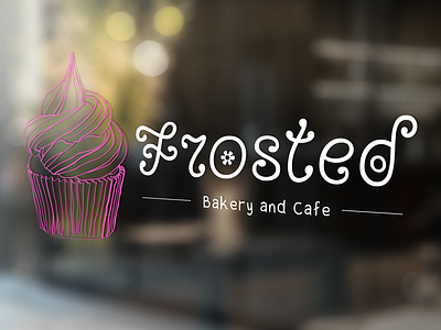 Cupcake Logo: Frosted Bakery and Cafe