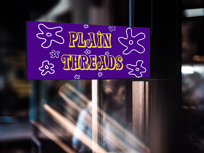 Plain Threads: Second-Hand Vintage Clothing dribbbleweeklywarmup logo thrift shop