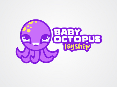Baby Octopus logo Character design graphic design illustration logo vector