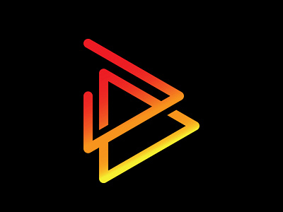 B + Play Icon branding design graphic design logo vector