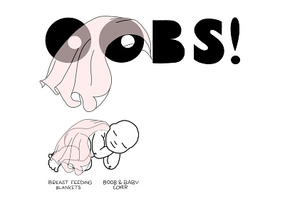 OOBS! baby blankets branding graphic design illustration logo