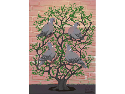 Birds of The Hague 1 bird design graphic design illustration poster