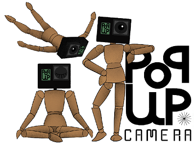 PopUp camer branding graphic design illustration logo