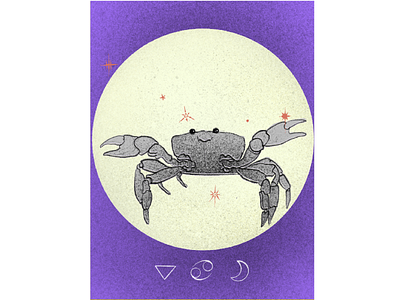Moon in Cancer astrology design graphic design illustration moon poster starsign