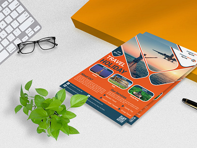 Travel Flyer Design branding business business flyer cleal clean construction corporate design digital flyer design holiday flyer illustration poster print ready psd templete travel flyer travel holiday trip ture flyer