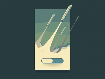 Retro Vintage APP Screen cloud design education green mobile pen retro rocket ui vintage