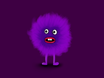 Coupe Corona badhairday fun hair illustration monster purple