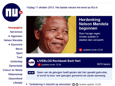 Responsive news website NU.nl news responsive webdesign