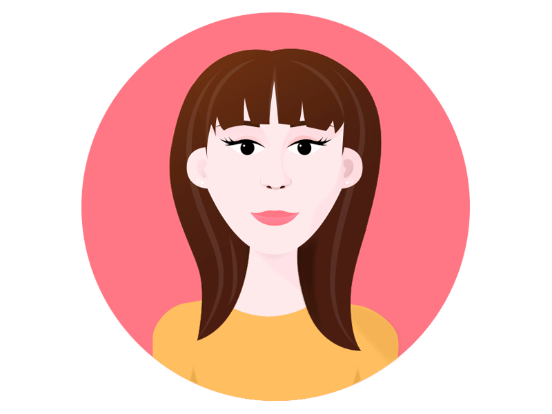 Self portrait animation colorful face hike one illustration illustrator portrait self portrait woman