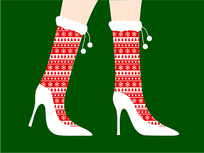 Day 1: It's gonna be a high, high heeled Christmas christmas fun heels hike one illustration shoes