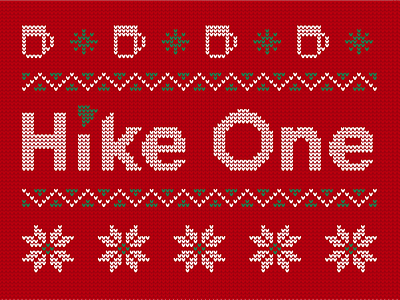 Hike One Christmas Sweater christmas christmas sweater fun hike one illustration knitting pattern ugly christmas sweater