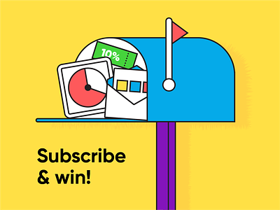 Subscribe to Hike One Newsletter and win! colorful hike one illustration mailbox newsletter social media subscribe win