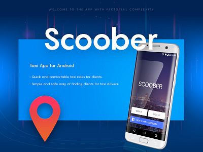 Scoober - a taxi app in Uber style android android app android development ui design uiux ux design
