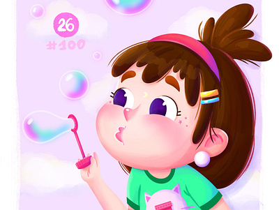 26/100 100days nart 2d baby illustration character children illustration illustration procreate