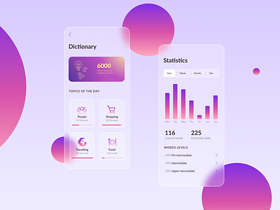 Glassmorphism style mobile app design app design glassmorphism graphic design mobiledesign ui