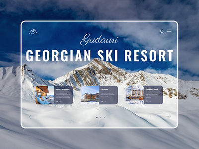 GUDAURI SKI RESORT design georgia graphic design hotels ui web website