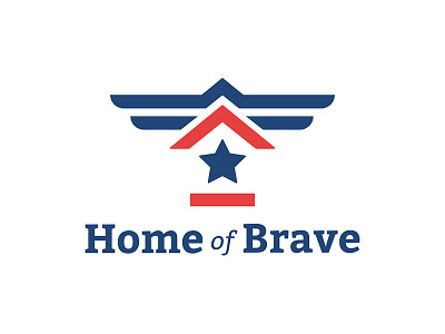 Logo for Home of Brave army brave eagle house logo