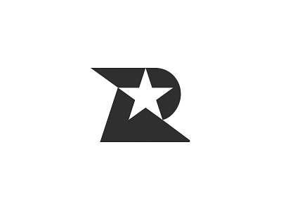 Sign for motorcycle helmet producing company Rockstart logo r rockstart star