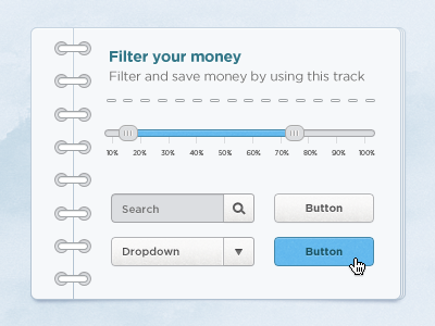 Slidernote button clean free gui hover note popup psd rings slide slider ui