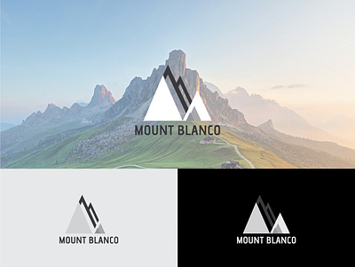 Mountain Logo app icon brand identity graphic design iconic logo logo branding logo design minimal logo minimalist logo mount blanco mountain logo
