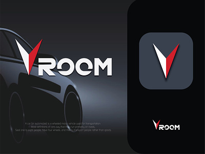 VROOM Car Logo brand identity car house logo car logo car logo barnding graphic design iconic logo logo branding logo design minimal logo