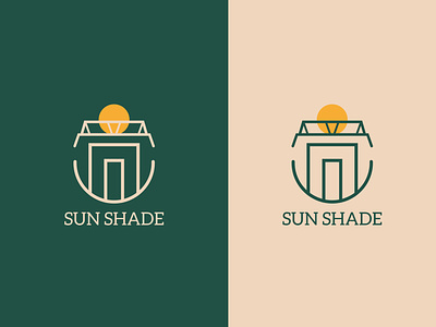 Sun Shade Logo abstract logo brand identity branding graphic design house logo icon logo logo design minimal logo sun logo sun shade