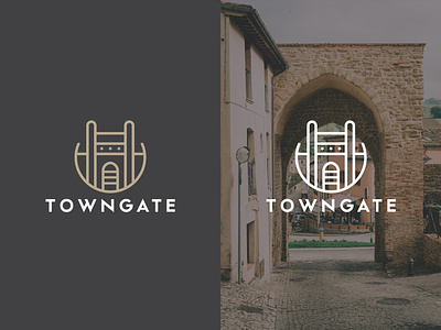 TOWN GATE app icon brand identity branding city graphic design iconic logo line logo logo design minim minimal logo town towngate
