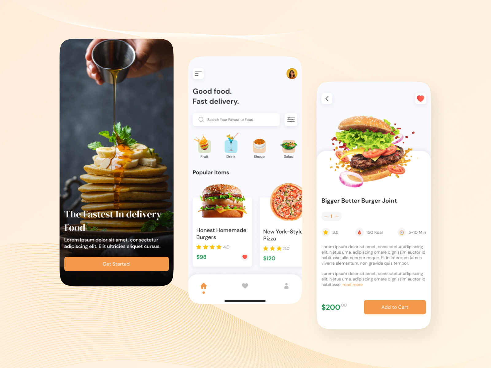 Food Delivery App by 16pixel on Dribbble