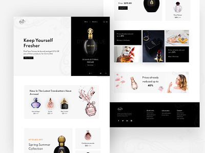 Perfume Product Landing Page app design landingpage perfume perfumelanding page ui ux