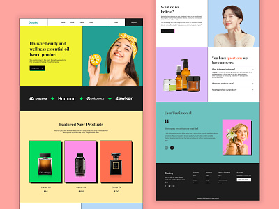 Beauty Product - Neo Brutalism Theme beauty products design landing page neo brutalism ui