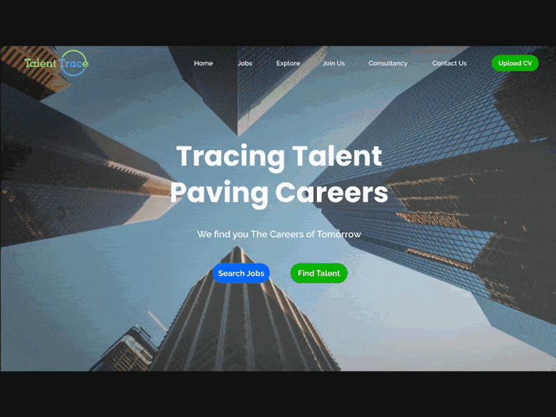 Talent Matching - corporate website homepage