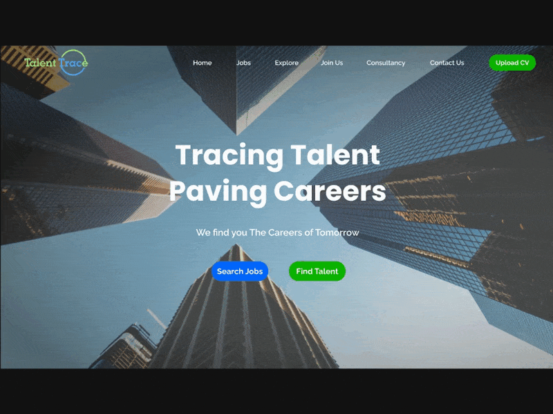 Talent Matching - corporate website homepage animation clean company concept corporate design interface job portal layout page parallax effect ui ux web website
