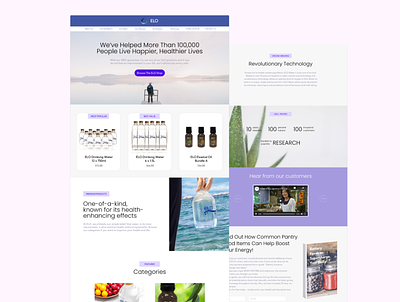 eCommerce Landing Page - ELO clean ecommerce landing landing page landingpage minimalist modern online shopping page products shopping sku trending ui uiux ux website