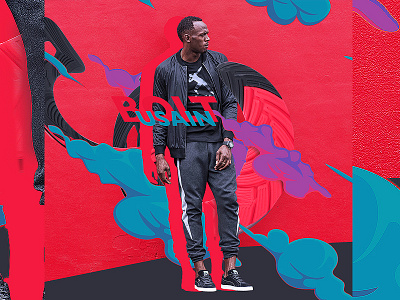 Bolt art color design graphics illustration poster puma shapes visual