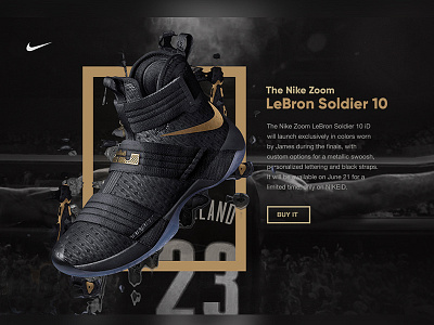 Lebron Soldier card cart design illustration item nike product shop ui ux visual web