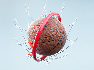 Basketball 3d abstract basketball c4d cgi cinema4d commercial design graphics illustration set sport visual visual design