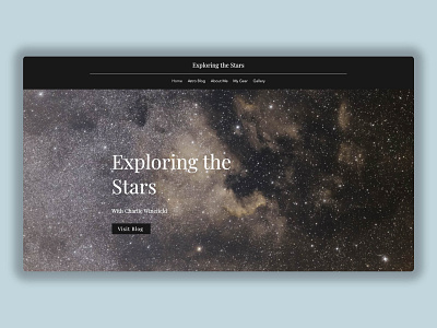 Exploring the Stars Project design web design website