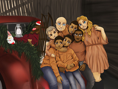 Christmas family portrait 1