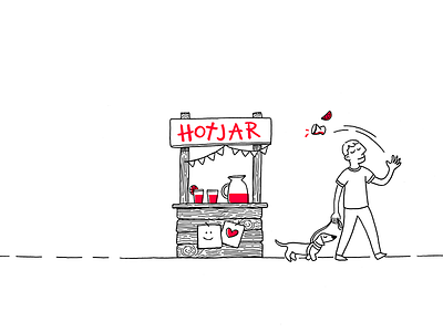 Why customers stop paying for Hotjar 2d blog character design churn header hotjar illustration lemonade stand