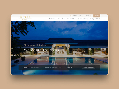 Hotel, Website design hotel landing page ui ux website