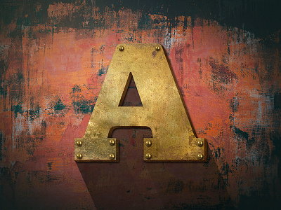 A Is For Gold gold letters type