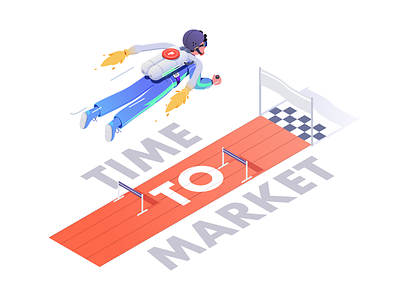 Time to Market affinity character characters illustration isometric rboy rocketboy
