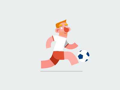 Football player character design flat football game illustration player runner style