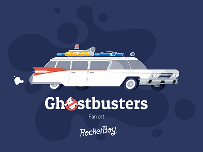 Ghostbusters art boy car fan ghost ghostbusters logo monster rocket
