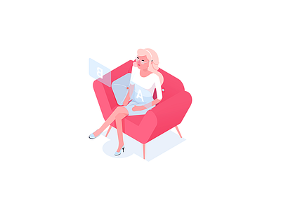 Choice armchair character choice future isometric office rboy rocketboy