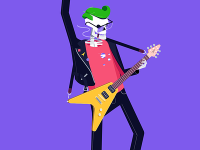 Let's Rock'n'Roll character death guitar isometric rboy rock rocketboy skeleton
