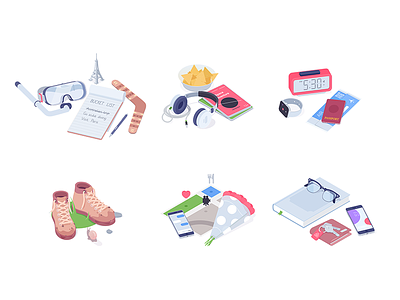 Quiz icons airbnb characters icons illustration isometric quiz rboy rocketboy summer