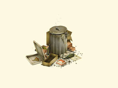 Trash game illustration ioio model trash